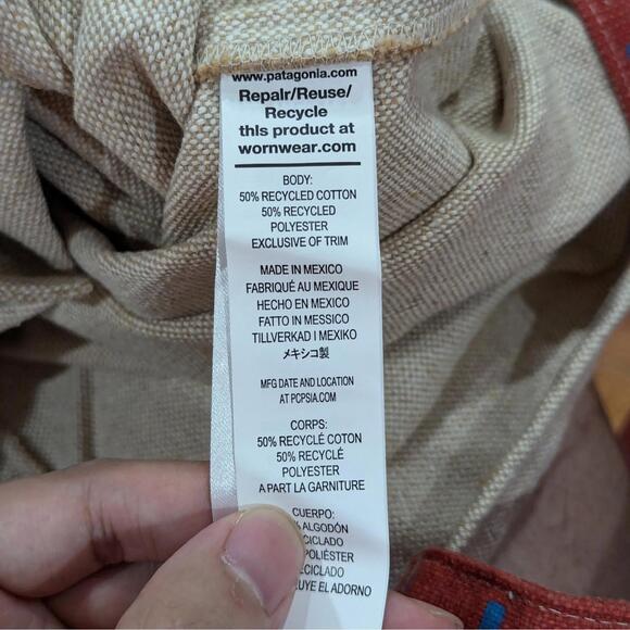 Patagonia Recycled Market Tote 59250 WPTN / Water People Banner Tan - Picture 6 of 7